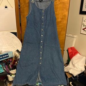Denim Button-Down Dress